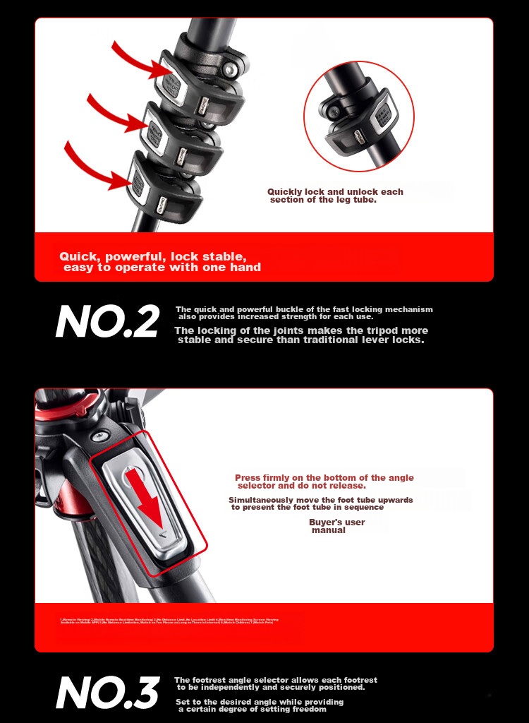 Manfrotto MT190CXPRO4 Carbon Fiber Four-Section Tripod with Central Column, Horizontal Positioning, Stable for Travel Mirrorless And DSLR Cameras, Weight Capacity 15kg 7
