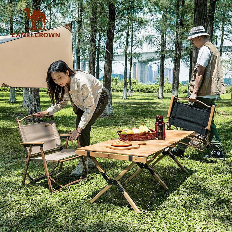 CAMEL Outdoor Folding Chair, Ultra-Light Portable Leisure Armchair, Camping Picnic Kimit Director Fishing Stool, Backrest Lounge Chair