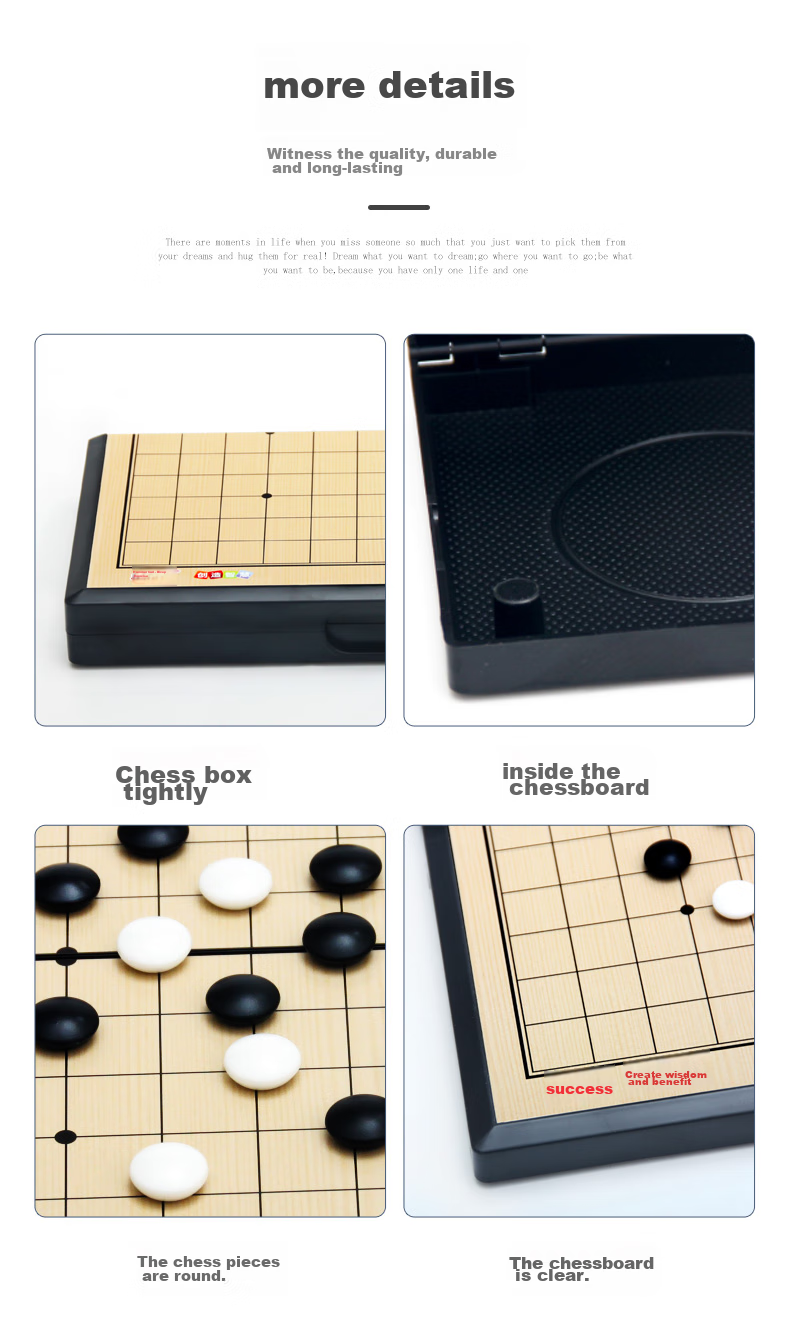 Chenggong Magnetic Go And Gomoku Small Size 13x13 Board Game Set for Children's Go, 4011 Back-To Camping Gift 4