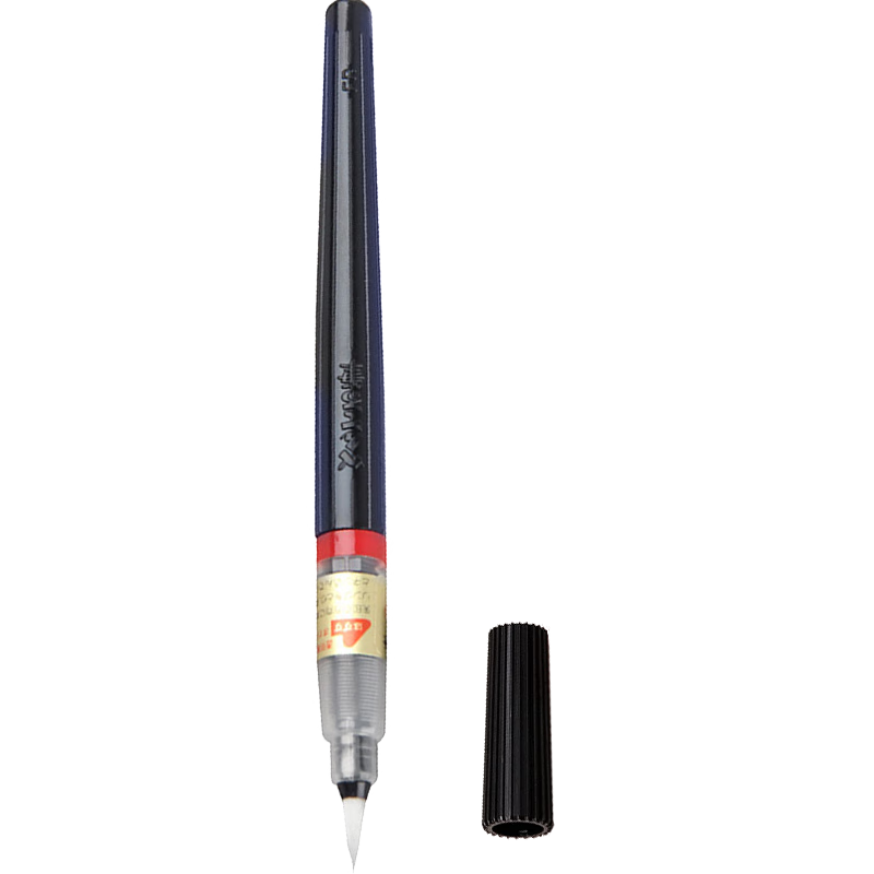Pentel Scientific Calligraphy Brush, Medium Regular Script Soft Brush for Writing Practice, Replaceable Core Brush, XFL2L, Black, Single Pack