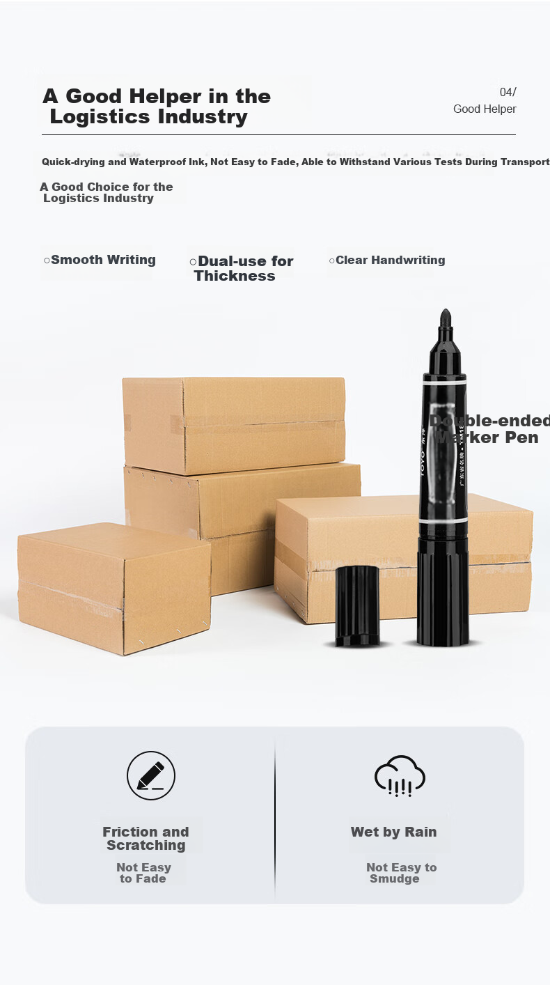 Dongyang TM181, Oil-Based Dual-Tip Marker Pen, Marker Pen, Tire Pen, Sign-In Pen, Marker Pen, 10 Pieces/box/blue 2