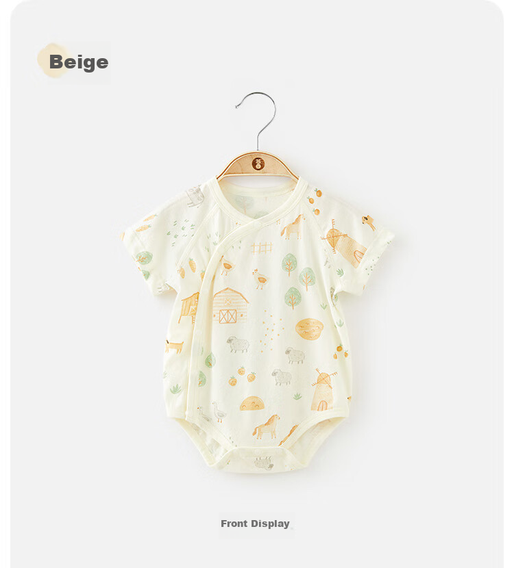 Wismorni Infant Short-Sleeve Bodysuit, Summer Thin Style, Baby Romper, Triangle Onesie, Summer Sleepwear 19