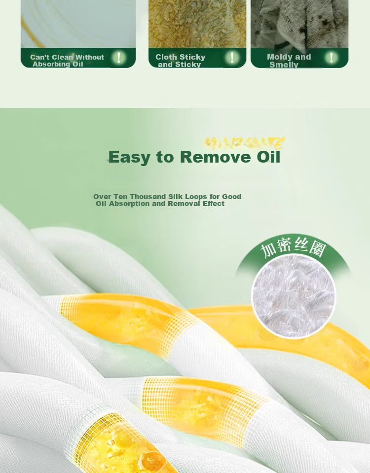 CHUSHE Lazy Cleaning Cloth, 25*25cm, 20 Sheets, Tear-Off Kitchen Dry And Wet Disposable Dish Towel, Extra Large And Thick, Oil-Absorbing 14