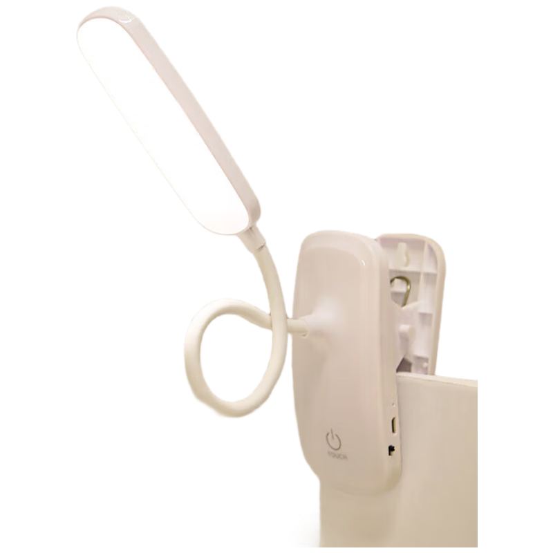 Heart Lock Rechargeable Desk Lamp for College Dormitory with Long Battery Life, Eye Protection Clip-On Lamp for Study And Reading in Bedside