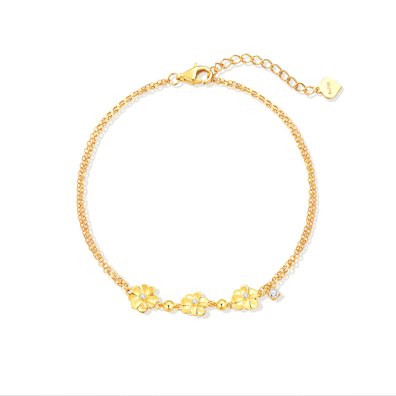 Aideyueding Luxury Four-Leaf Clover Bracelet for Women, 2025 New Gold Jewelry, Valentine's Day Birthday Gift for Girlfriend Or Wife