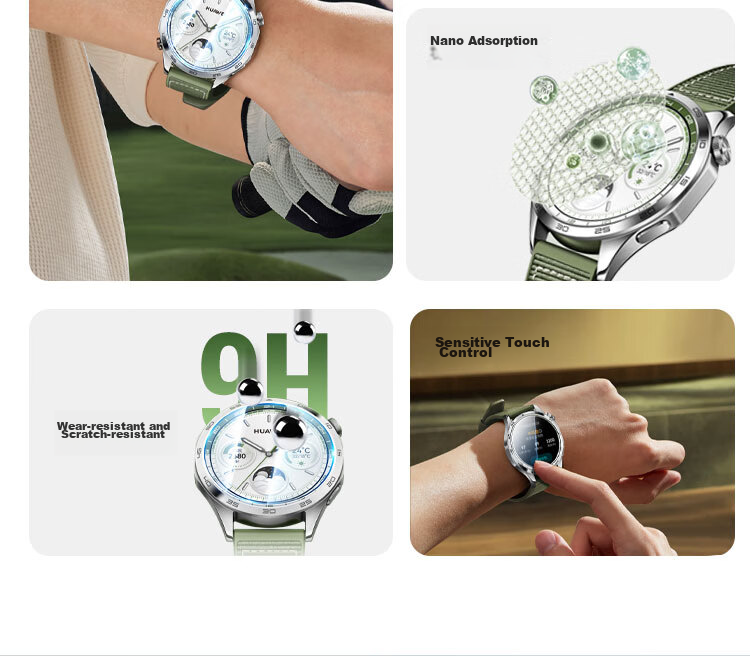 UGREEN Watch Screen Protector for Huawei Watch GT6/5/4/5 Pro, Tempered Glass Film, Full Coverage, HD Clear, Shatterproof, Anti-Fingerprint Dial Sticker 3