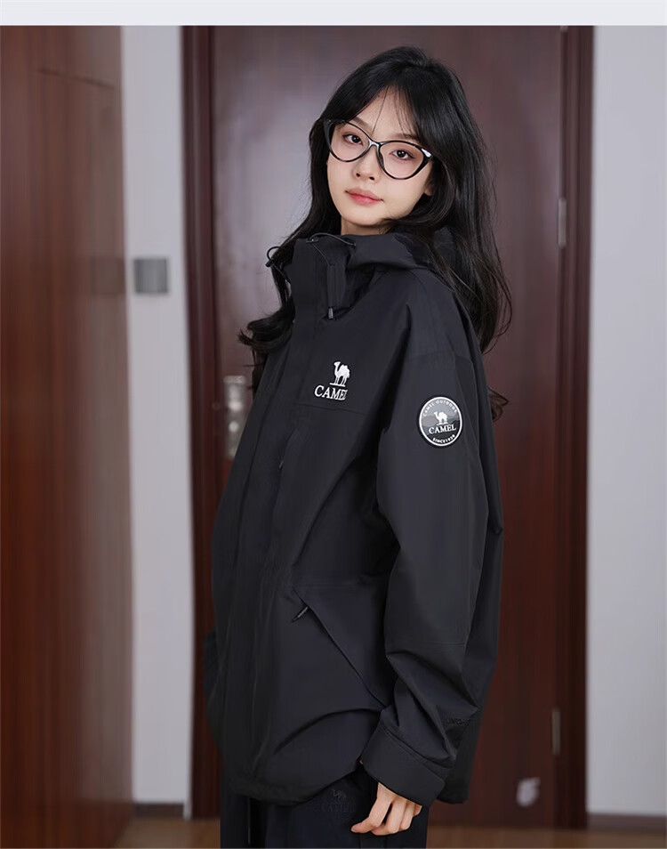 CAMEL [Wang Junkai's Choice], Outdoor Three-In Jacket for Men And Women, New Waterproof Mountaineering Coat 10