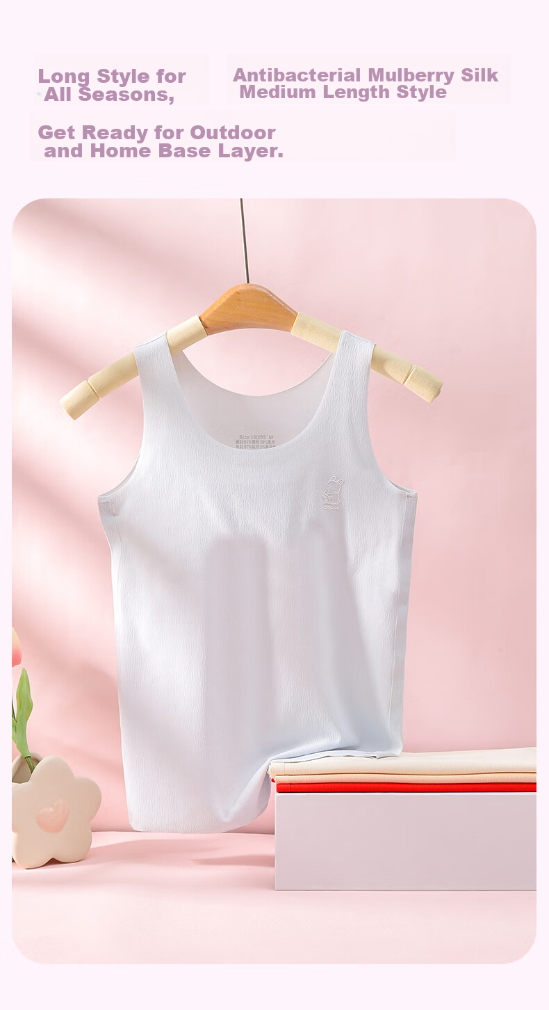 YUZHAOLIN Girls' Underwear for Puberty, Ages 12-16, Long Style, for Middle And High School Students, Teenage Girls' Bra, Girls' Camisole 3