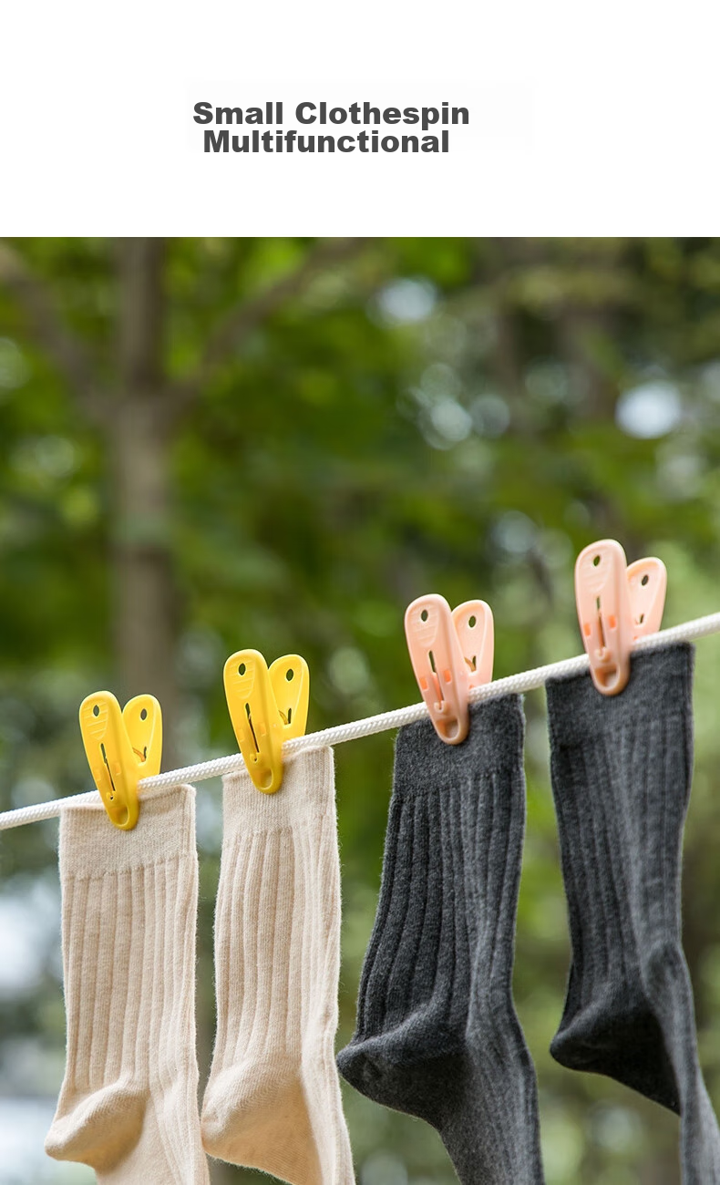 CHAHUA Clothes Hangers, Drying Clips, Clothespins, Bed Sheet Windproof Clips, Large Clips, Sock Clips, Quilt Clips, 24 Pieces 6