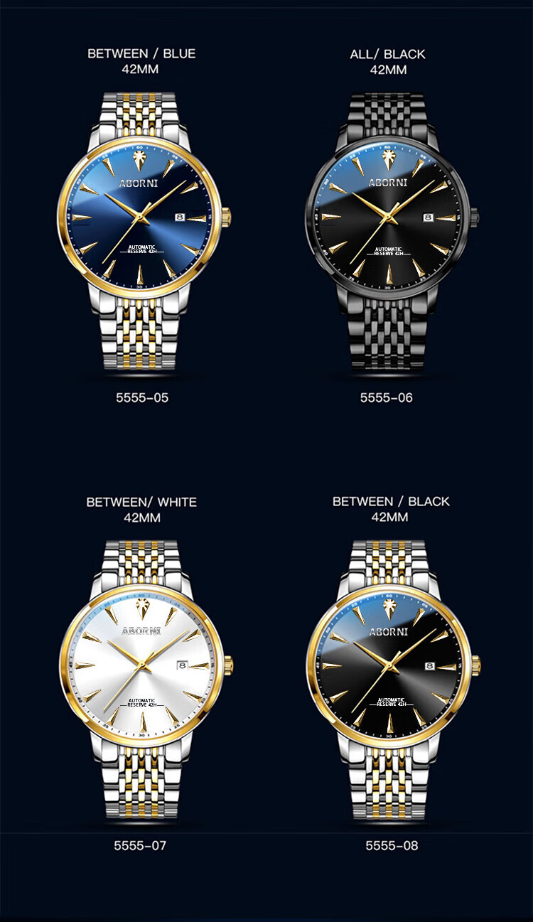 ABORNI Quartz Watch for Men, Mechanical Feel, Business Casual, Fashionable Chinese Watch, New Year's Gift for Boyfriend Or Husband 13