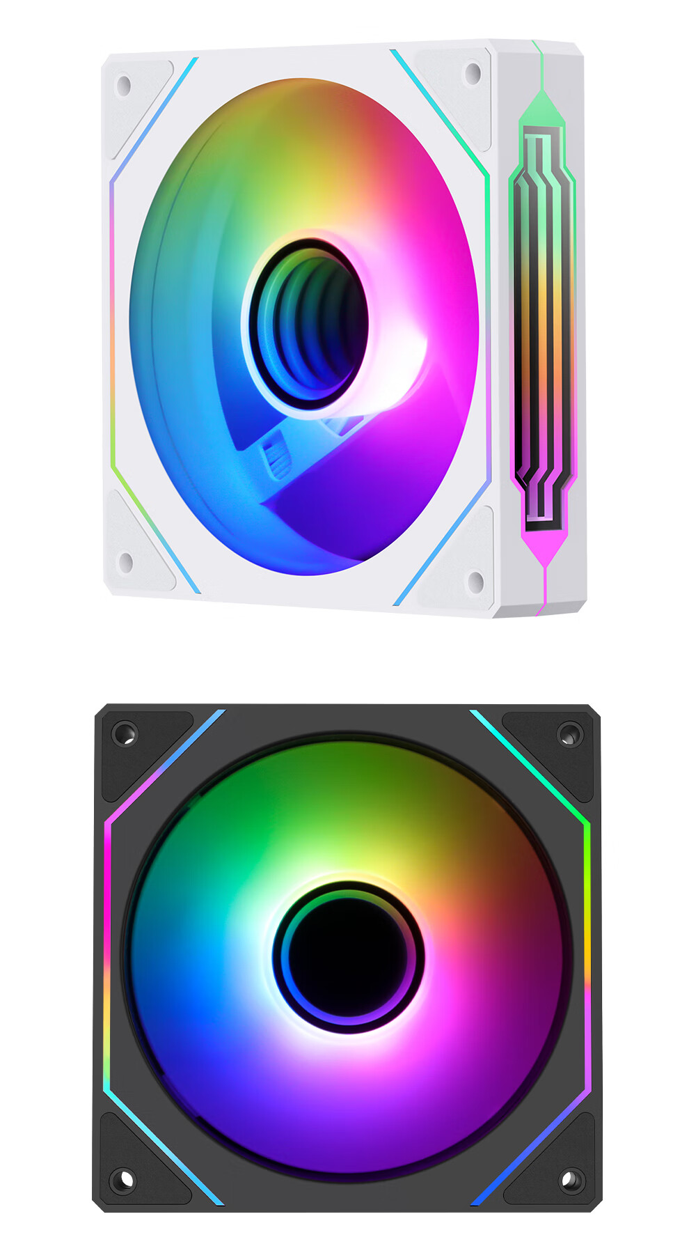 Segotep Ningjing 12 White ARGB Prism Case Cooling Fan (12CM PWM Temperature Control, Motherboard Synchronized Lighting Effects, Supports Daisy-Chained Power Supply, Desktop Computer Case Fan) 11