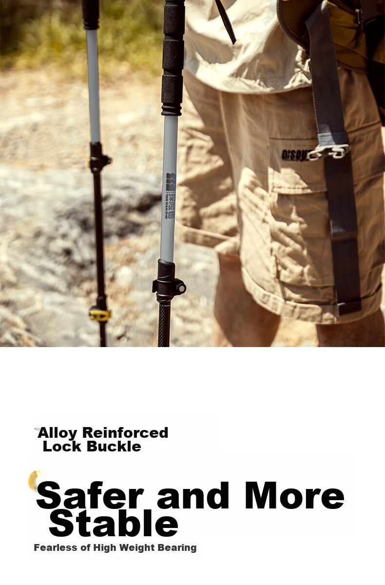 TAN XIAN ZHE Hiking Poles, Professional Outdoor Folding Trekking Poles, Aluminum Alloy Ultra-Light Telescopic Walking Equipment, Cane 6