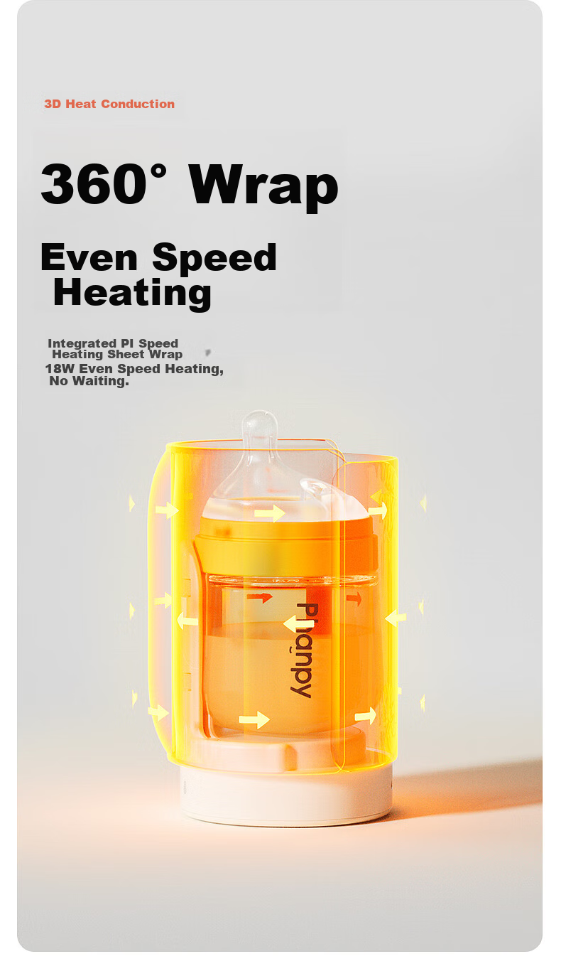 Xiaoyaxiang Milk Bottle Insulation Sleeve, Universal Battery-Powered Wireless Portable Heating Constant Temperature Milk Warmer 13