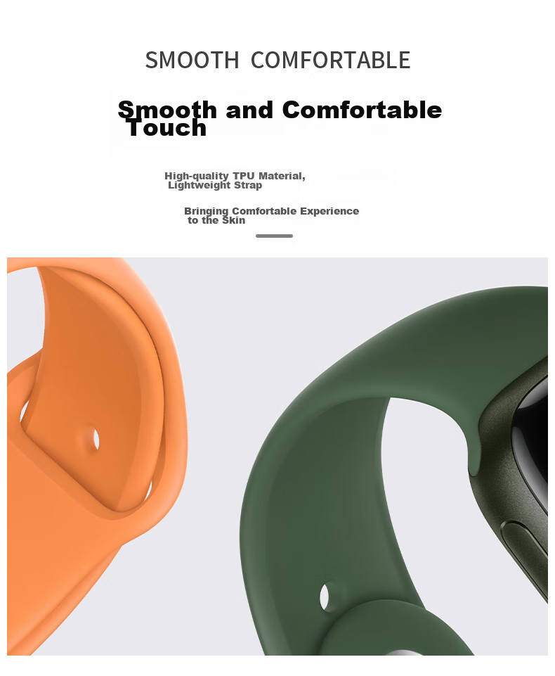 Weiqiantu Compatible with Apple Watch Series 12/11/10/9/8/7/6/ultra4/32, Sports Silicone Watch Band for Men And Wome 6
