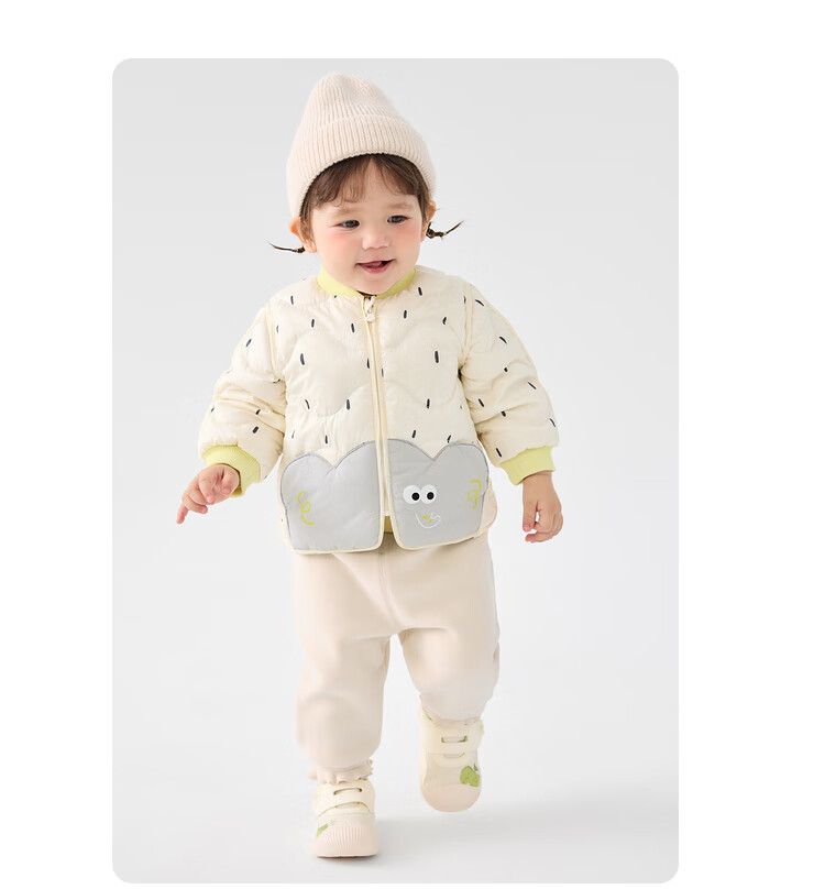BALABALA Children's down Jacket, Triple Protection Clothing, Lightweight Baseball Collar Coat, Boys And Girls Outerwear, Autumn And Winter Wear, Floral Cute Desig 24