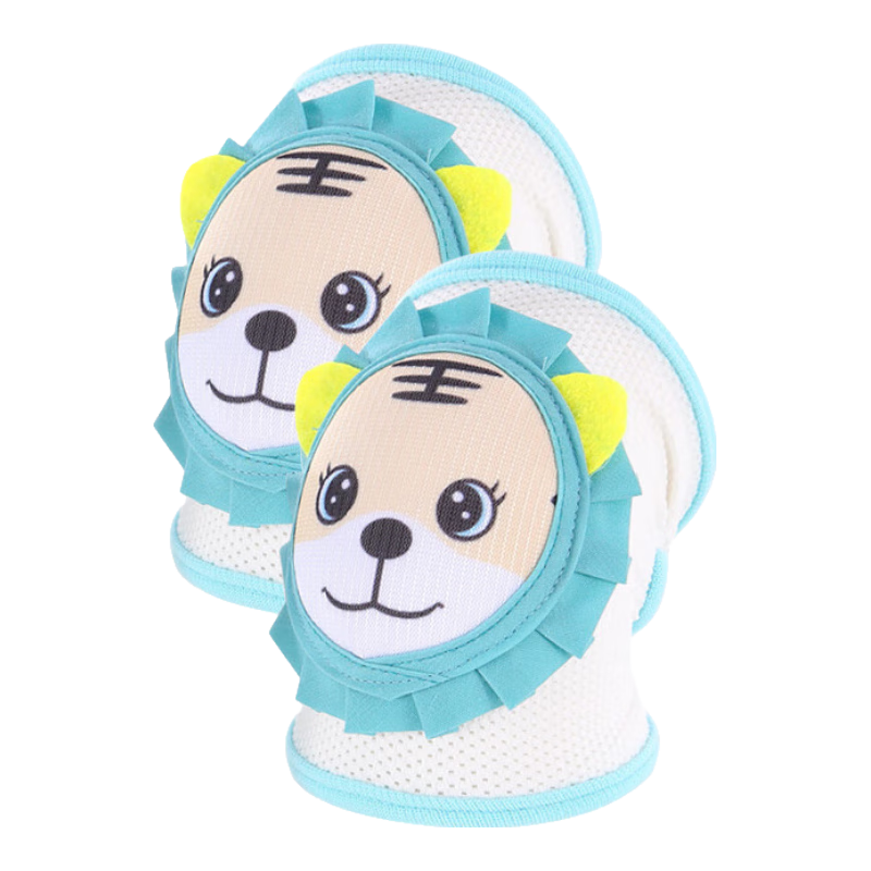 Xiqinbao Baby Crawling Knee And Elbow Pads, Infant Fall Prevention, Toddler Walking Protection, Children's Knee Guards (Adjustable), Blue, 2 Pairs
