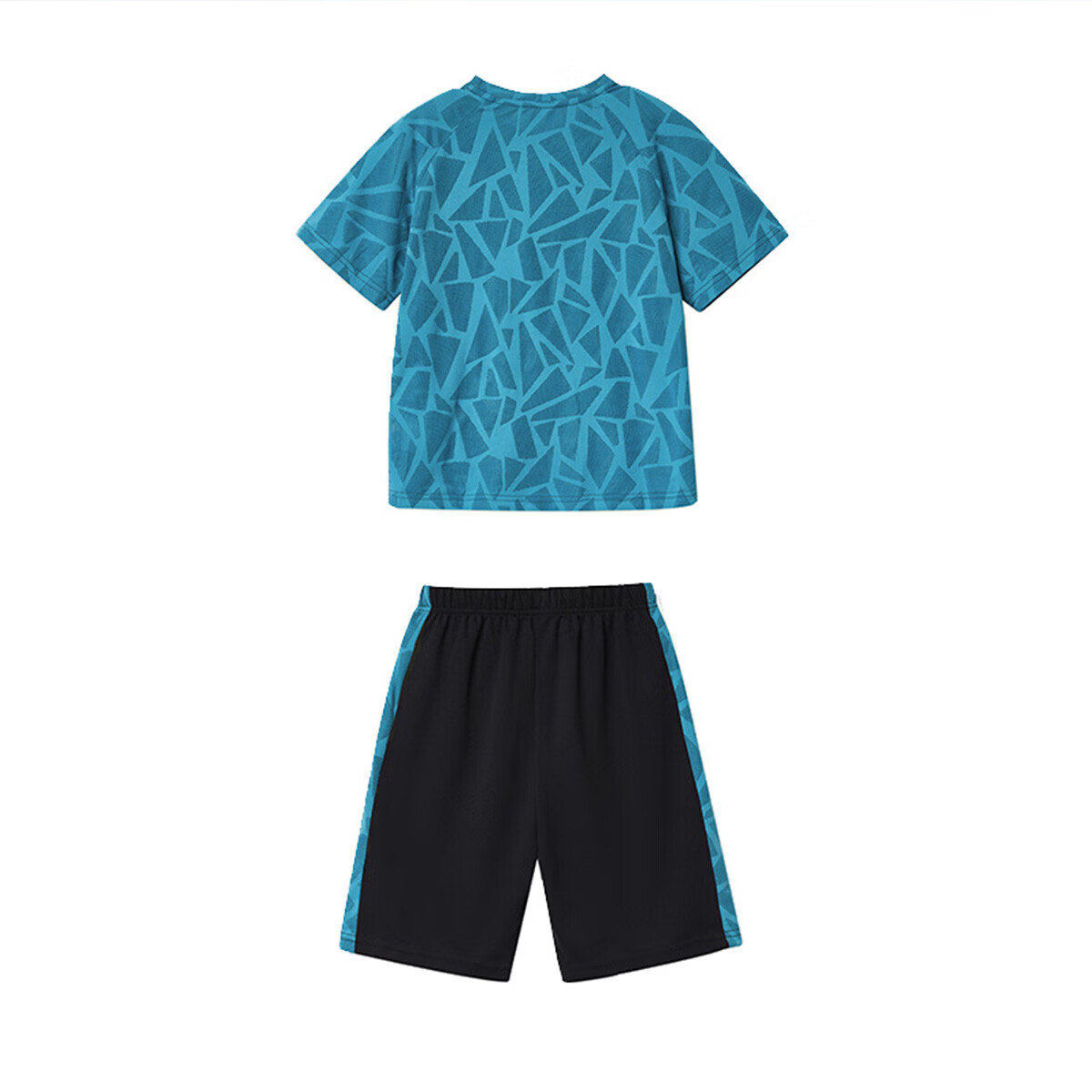 ASK JUNIOR Boys' Set, Summer 2025 Thin Short-Sleeve T-Shirt, Children's Shorts, Quick-Dry Running Outfit, Navy Blue, Size 120