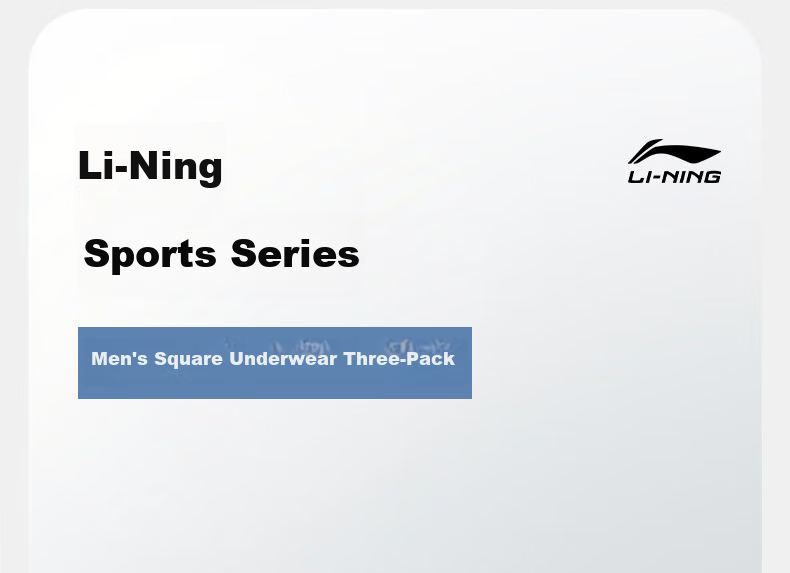 Li-Ning Men's Underwear (3-Pack), Modal Men's Sports Underwear, Running Quick-Dry High-Elastic Boxer Briefs, XL 2