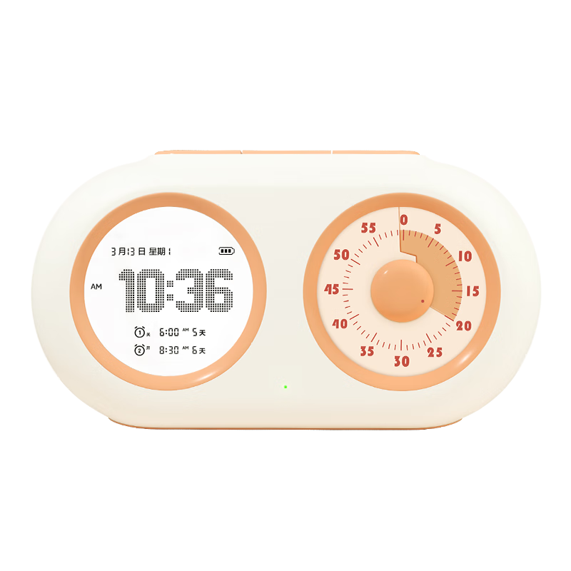 Deli [Lowest Price Online] Student Dual-Screen Visual Timer Clock Time Management Device Countdown Alarm Multi-Functional Timer Children's Back-To Stationery Birthday Gift