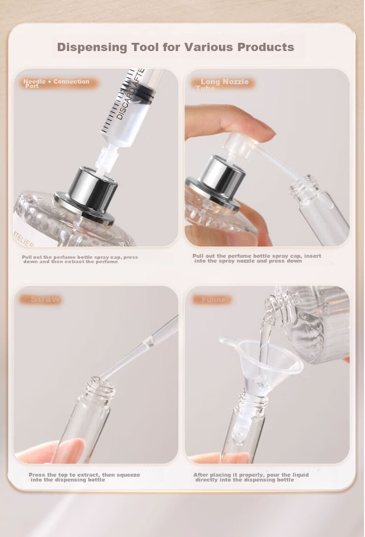 Goood Perfume Dispenser Bottle, High-End Portable 10ml Glass Refillable Travel Spray Pump Empty Bottle 10