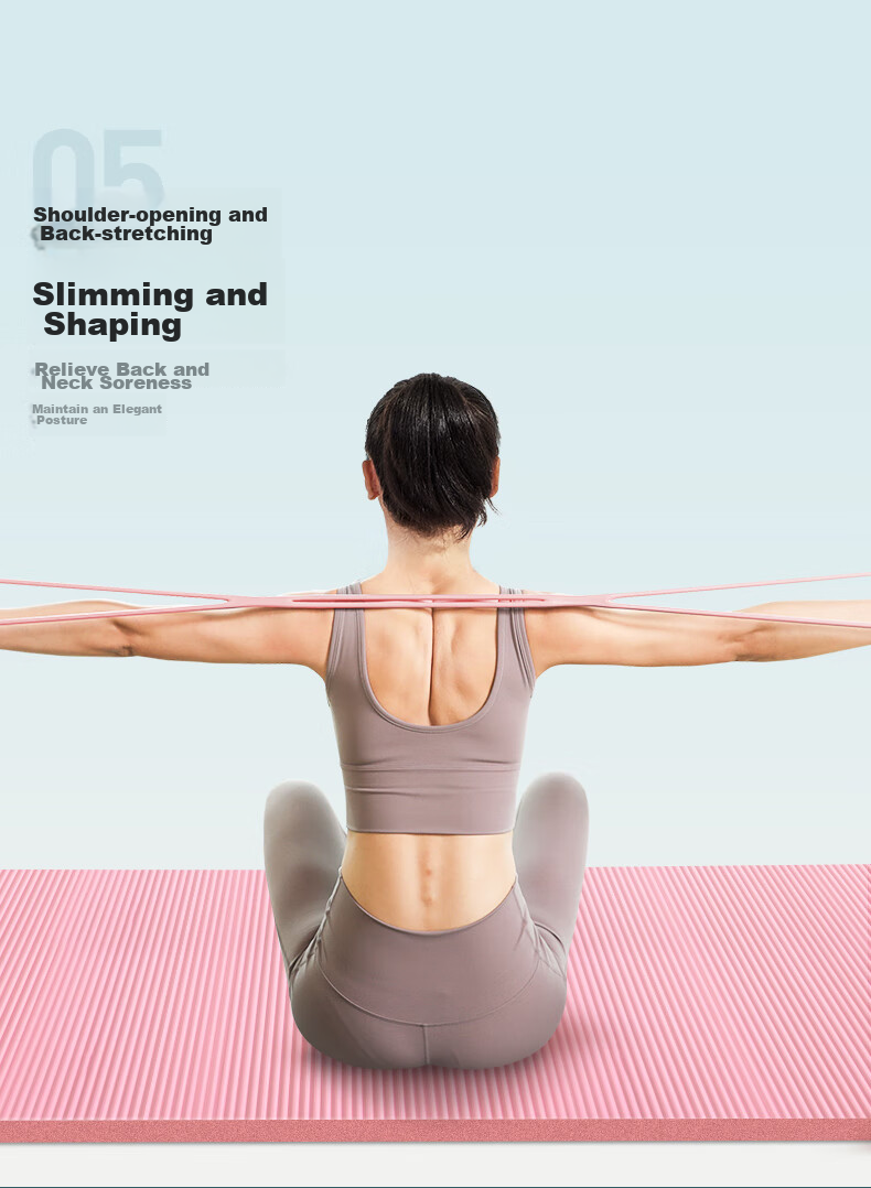 Li-Ning 8-Shaped Resistance Band, Back Opener, Eight-Character Elastic Band, Stretching Band, Back Strength Training, Women's Home Use, Blue 10