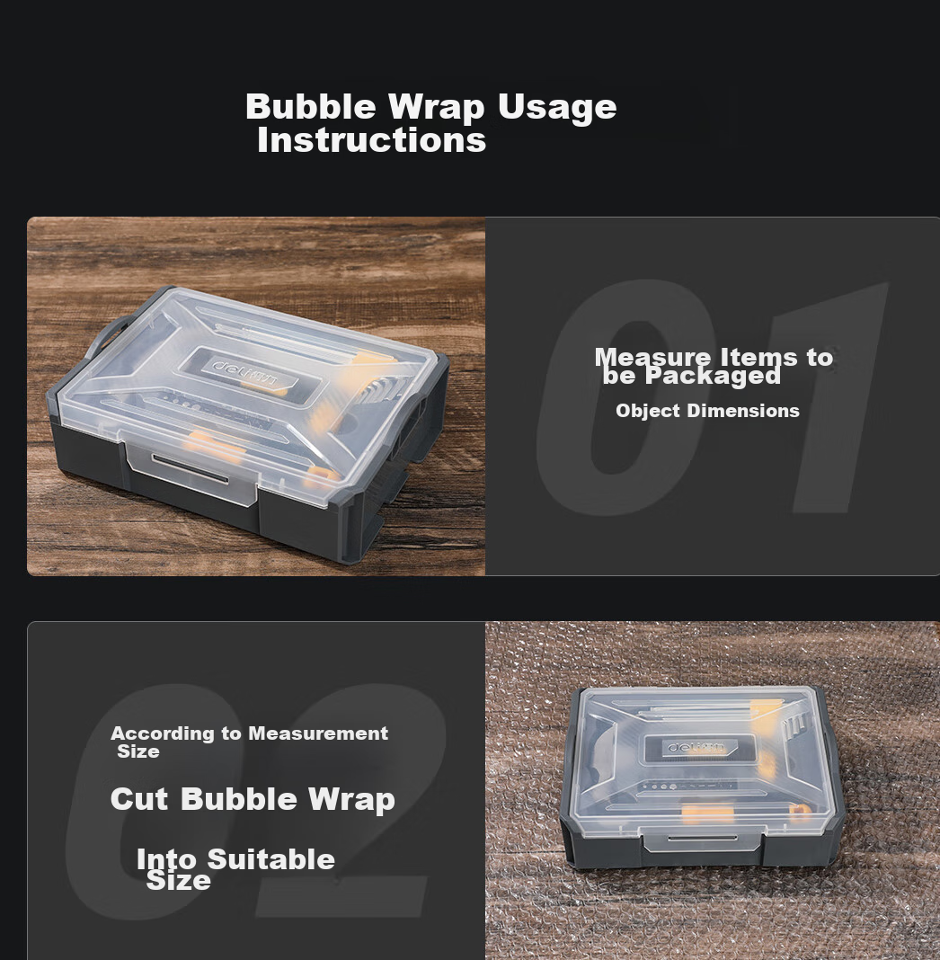 Deli Thick Bubble Wrap, 50 Meters * 40 Cm Packaging Film, Wrapping Film, Siyi Bubble Cushion, Shockproof Express Delivery 14