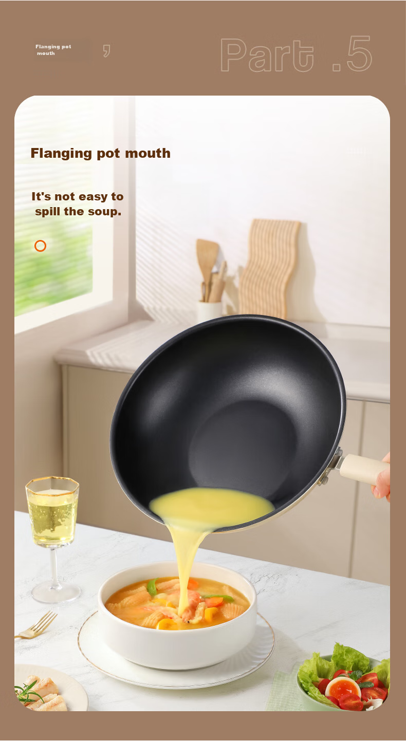 SUPOR Wok 32cm Non-Stick Pan Flat Bottom Household Stir-Fry Pan Antibacterial Wok Compatible with Gas And Induction Cooktops VC32SP05 9