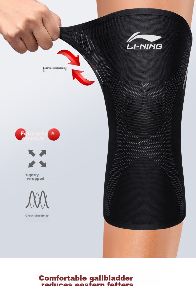 Li-Ning Knee Pads, Warm Sports Arthritis Protection, Professional Guard for Men And Women, Hiking, Running, Trekking, Meniscus, Basketball, Badminto 9