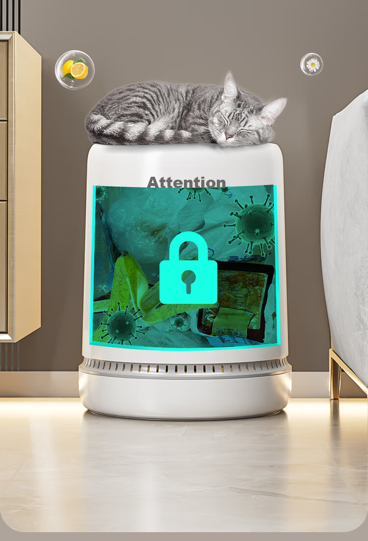 Jiabangshou Living Room Trash Can, Home Use 2026 New Model, 12.3L with Lid, Large Size, for Kitchen, Bathroom, Toilet, Bedroom, Air Pressure Bi 16