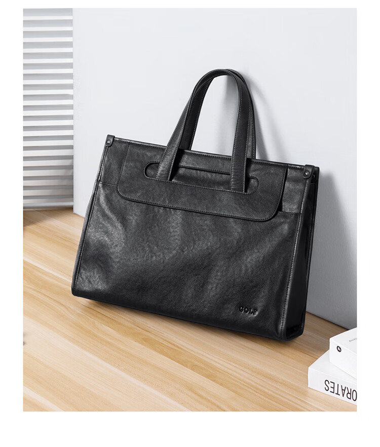 GOLF Business Briefcase, Men's Top-Grain Leather Handbag, 15-Inch Laptop Bag, Briefcase, Gift for Boyfriend Or Father 26