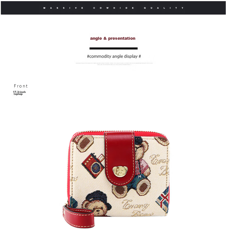 Xiaoxiongyilian Women's Wallet, Multi-Card Slots, Multifunctional Coin Purse, Fashionable Short Wallet for Women, Christmas And New Year Gift, Christmas Present 7
