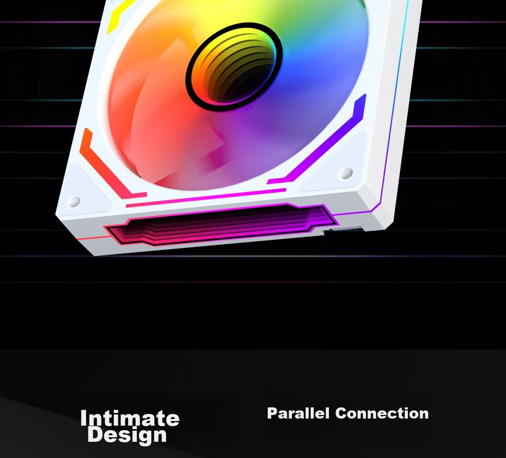 GALAX Dream Mirror PRO 2nd Gen 12cm Case Fan White Reverse (ARGB Sync/PWM Smart Control/Silicone Dampers/Low Noise/Chainable) 11