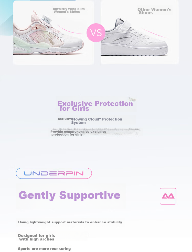 Anta Kids Sports Shoes Girls Toddler 2026 Summer Mesh Breathable Butterfly Wing Casual Shoes 322629922 6