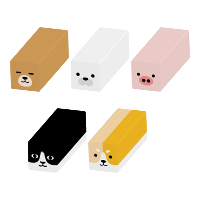 M&G Stationery Animal Eraser, Dust-Free Eraser, Fun Student Eraser, 1 Piece Random Color AXP963NL