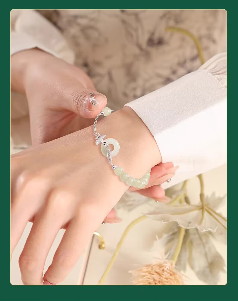 Zhoubaifu Three Lives Lucky Silver Bracelet for Women with Peace Buckle, Birthday Gift for Girlfriend Or Wife 12