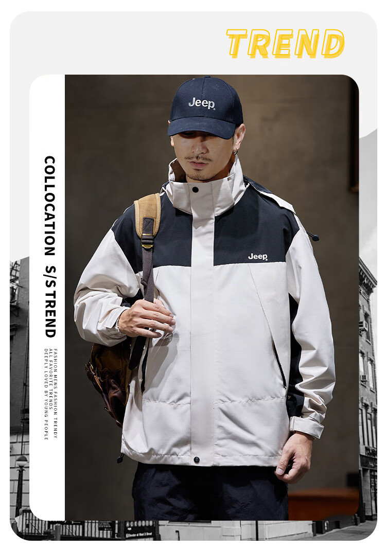 JEEP High-End Tactical Jacket for Men, 2026 Spring And Autumn New Outdoor Mountain-Style Sports Hiking Wear Workwear Jacket Men's Clothing 1