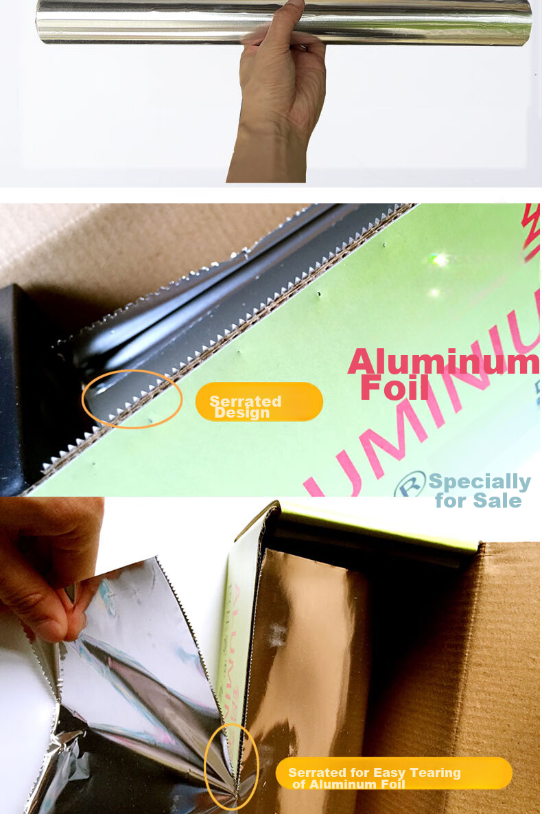 Babike Aluminum Foil, Large Roll Boxed, for Air Fryer, Oven, Baking, And Barbecue, 30 Meters * 45 Centimeters 15