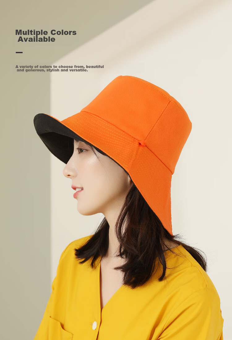 JIUMU Sun Protection Hat for Women, Sun Visor Cap, Fisherman Hat, Summer Outdoor Face-Covering UV-Resistant Hat 8
