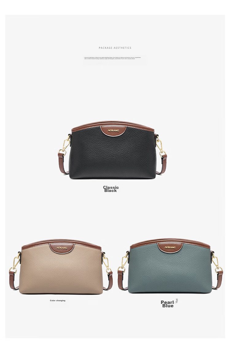 Aokang Women's Handbag, Trendy Top-Grain Leather Small Square Bag, Light Luxury Crossbody Shoulder Bag, Birthday 520 Gift for Girlfriend Or Wife 13