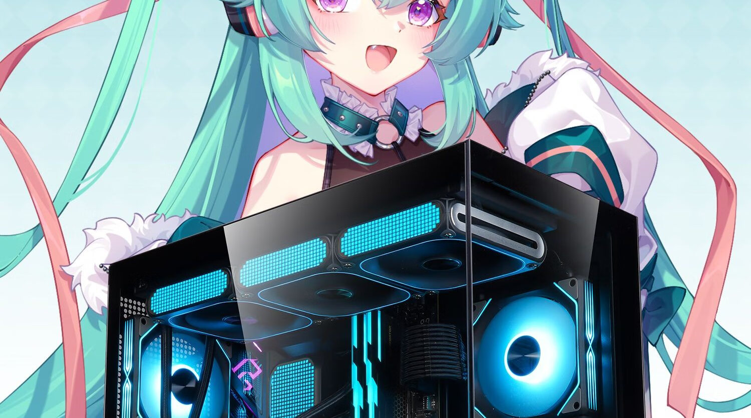 PADO Baize 360U Black Computer Desktop Chassis (MATX/Quick-Release Tempered Glass Panel/Back-Mounted Motherboard/Side-Zone/360mm Water Cooling/9 Fan Positions) 9