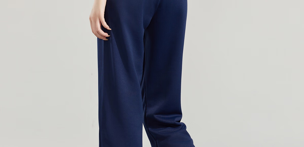 PinCai Women's Sports Pants Simple Solid Color Loose Straight Leg Elastic Waist Casual Pants P12KK5812 38