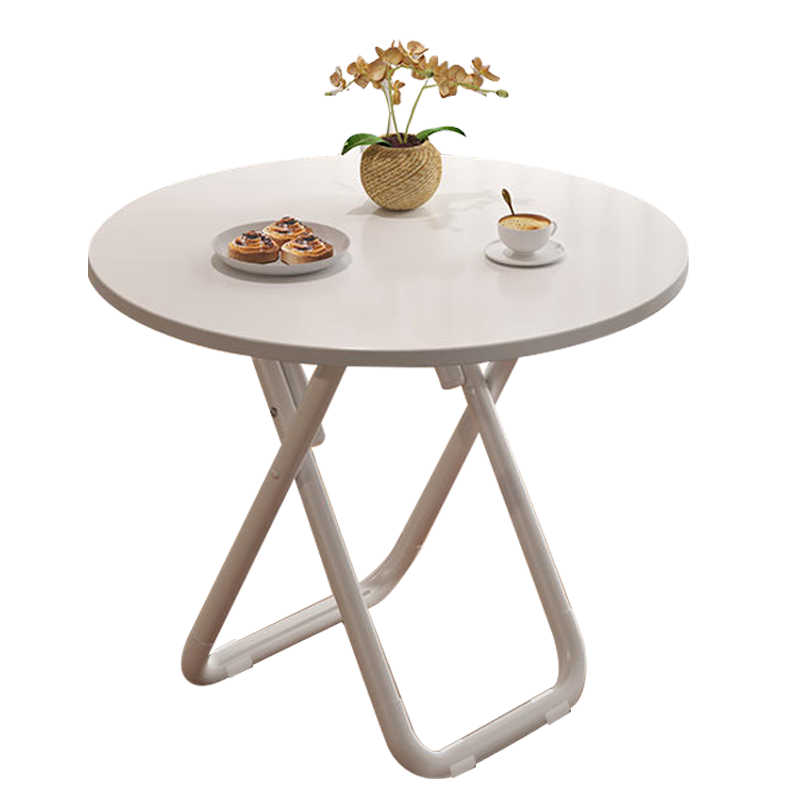 Churong Folding Table Home Rental Foldable Dining Table Simple Outdoor Portable Small Table CJ162 Round 70