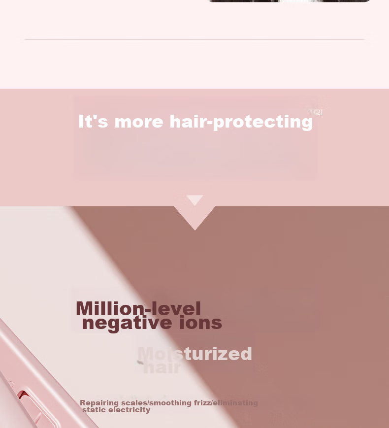 AUX Straight Hair Iron for Women, Bangs Clip, Curl Straightener, Long-Lasting Styling, Dual-Purpose Straight And Curl Iron, Hair Curling Tool, Upgraded Ceramic/ionic Dual Protection Hair Care Gift 8