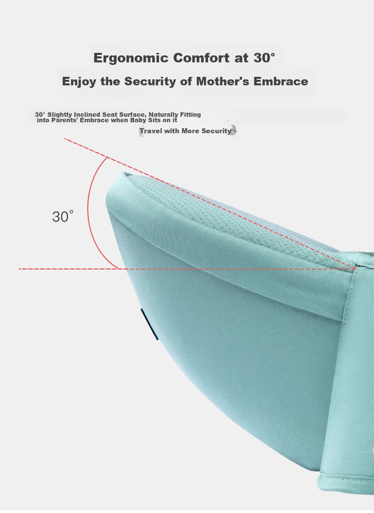 Aibaoshi Baby Carrier Waist Stool, Front And Cross-Carrier Style, Multifunctional, Breathable, Thin, with Head Protection, Detachable, M181 Mint Gree 12