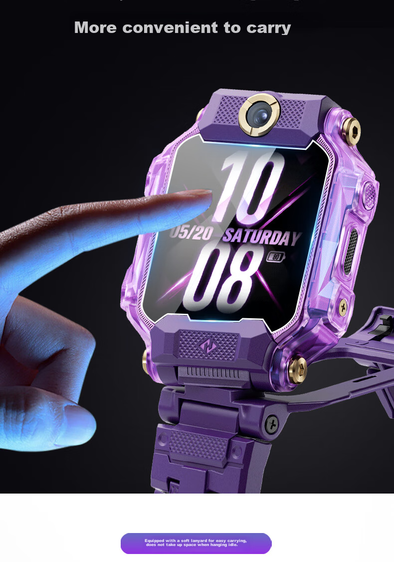 ESCASE [Three-Pack Premium] Screen Protector for Xiaotianc Z10 Children's Smartwatch, Tempered Glass Film with Anti-Fingerprint Coating 7