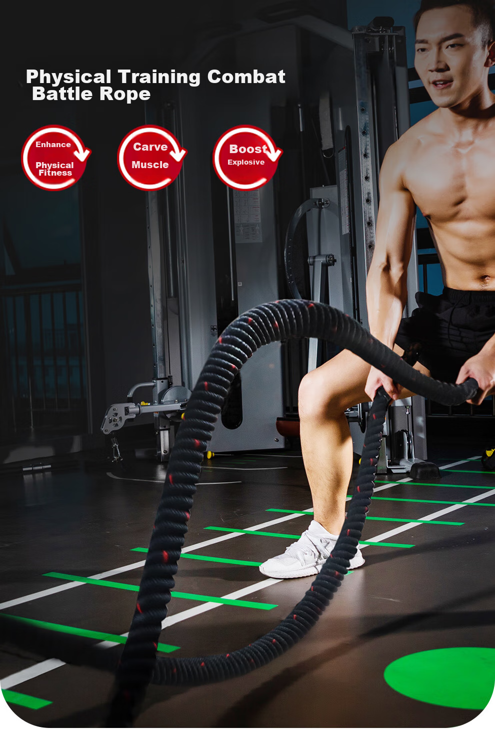 PROIRON Puli'ai Combat Rope, Professional Fighting Rope, Tactical Rope, 12 Meters / 38mm / 0.4 Meter Sheath 1