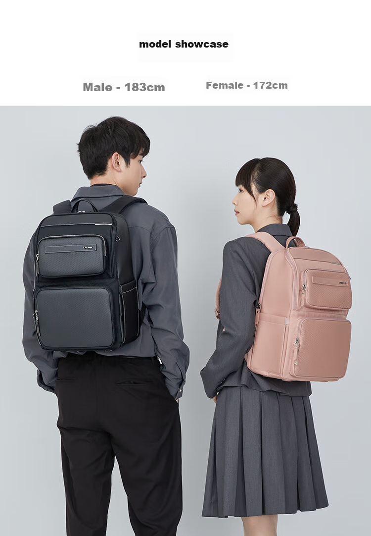 KALA·Y Airbag-Reducing Laptop Bag, Business Large Capacity 15.6-Inch Backpack, Unisex Shoulder Bag, 5213 Black 24