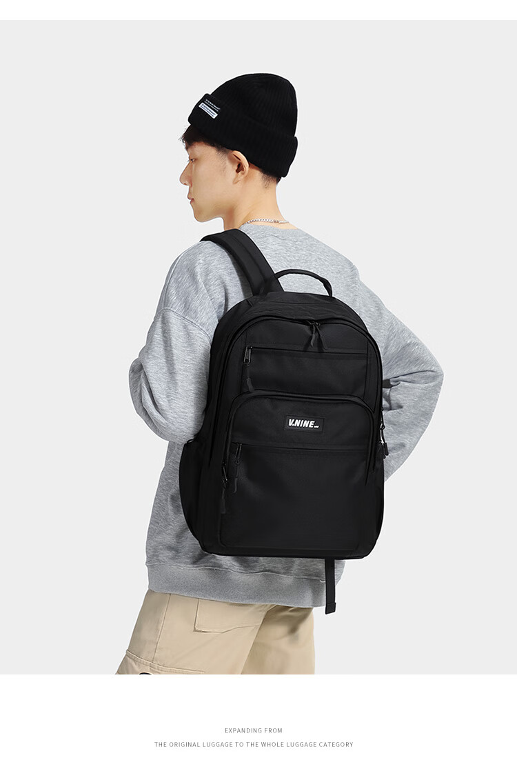 V.NINE Backpack for Middle And High School Students, Unisex Shoulder Bag for Grades 4-6, Large Capacity Schoolbag with 13/14-Inch Laptop Compartment 11