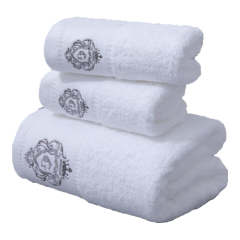 Grace Five-Star Hotel Pure Cotton Antibacterial Anti-Mite Bath Towel Set, All-Cotton Large Size Universal Three-Piece Set for Sports