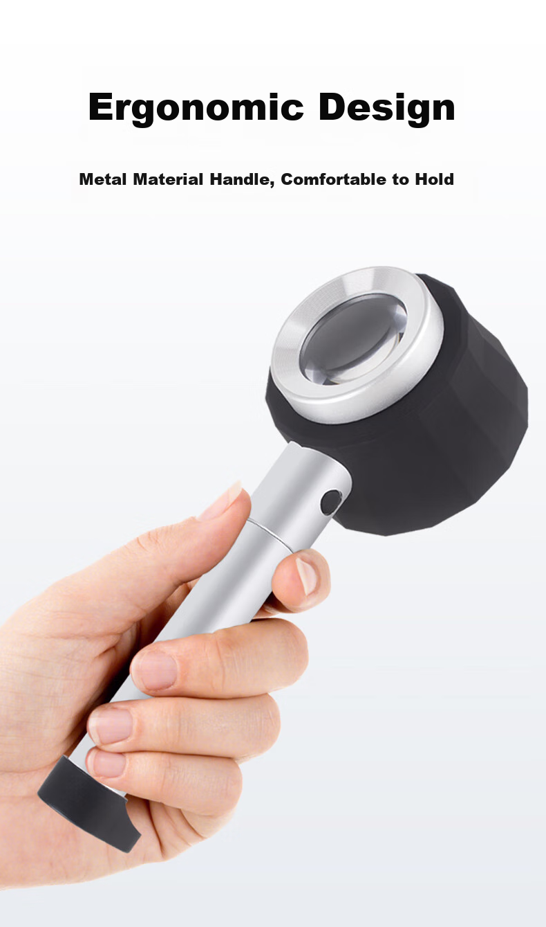 MIXOUT Large-Diameter Magnifying Glass with High Magnification, High-Definition Scale for Alcohol, Tobacco And Jewelry Inspection with LED And UV Light 9